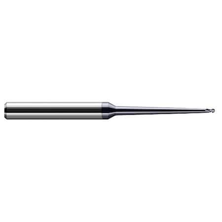 Harvey Tool 0.1410 in. dia. x 0.2109 in. x 4 deg. 2.00 in. 2 Taper Reach Carbide Ball End Mill, 2 Flutes 18909-C6